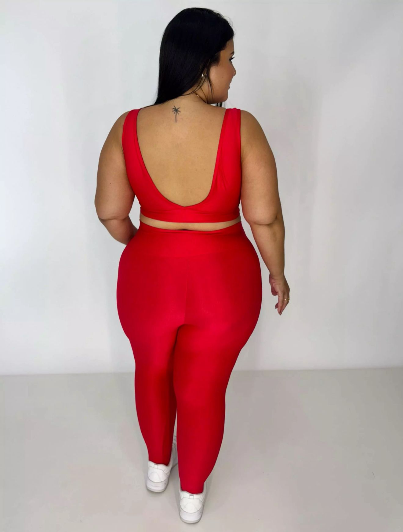 Conjunto G Fitness Vermelho com Recorte no Top - Imagem 2