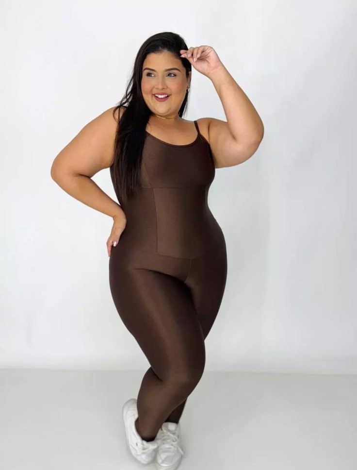 Macacão Compressão Luana Chocolate G - Imagem 2