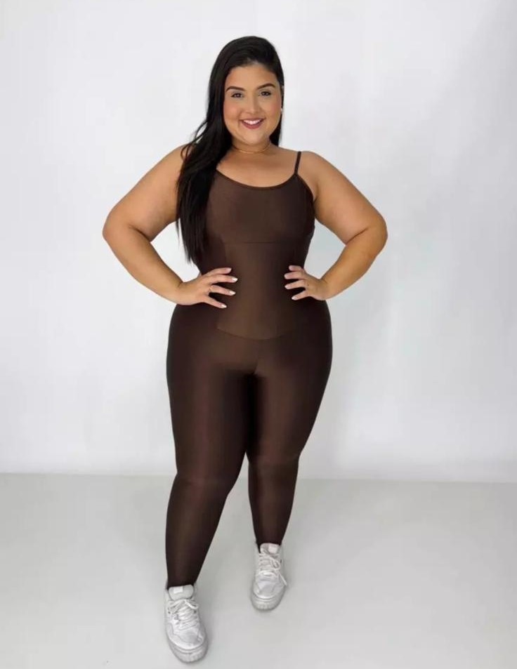 Macacão Compressão Luana Chocolate G - Imagem 5