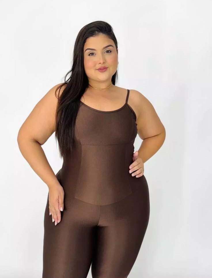Macacão Compressão Luana Chocolate G